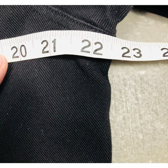 HARLEY Davidson womens black denim jacket sz XL Pockets, Zipper Arms, Embroidery - Picture 10 of 11